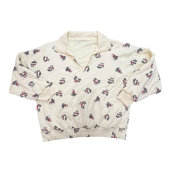 Women’s sweatshirt w/ panda print cotton - Picture 1 of 3